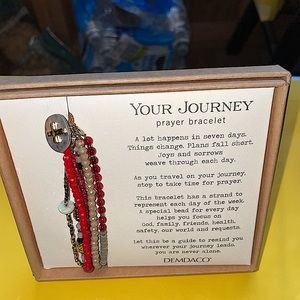 Demdaco Garnet Red Prayer Bracelet